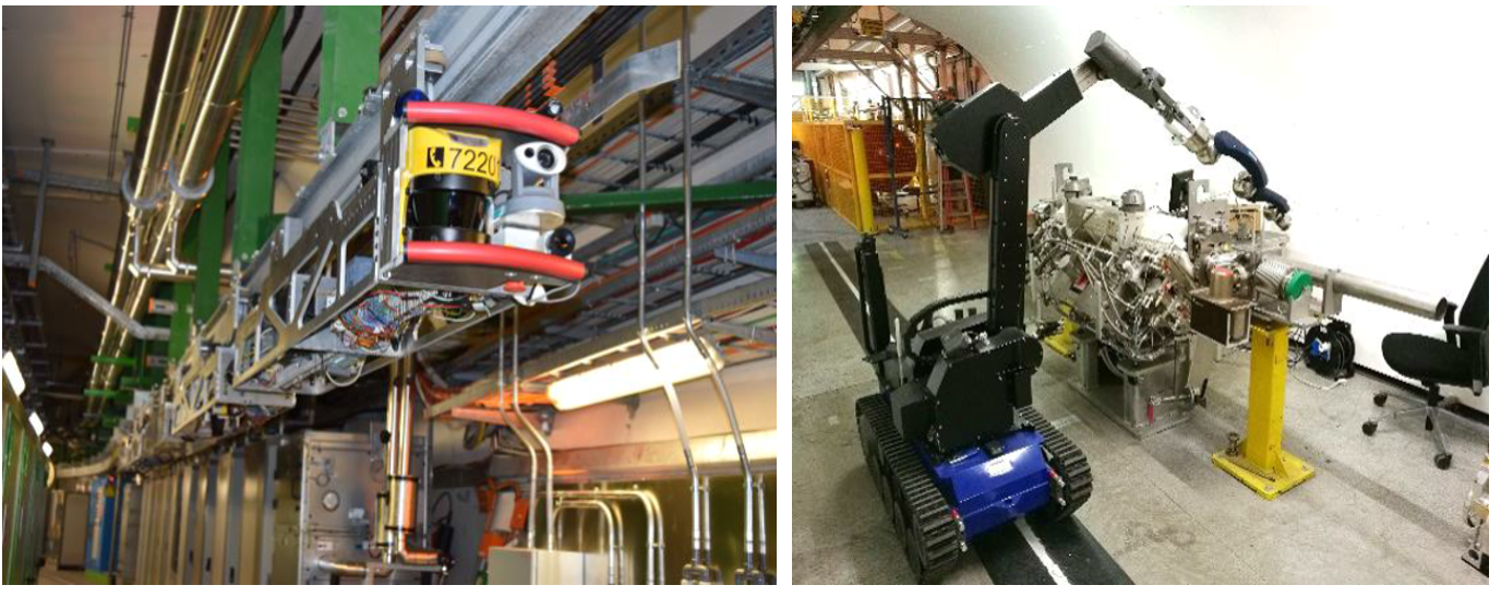 Type of robots overview (top from the left to the right: Telemax robot, Train Inspection Monorail