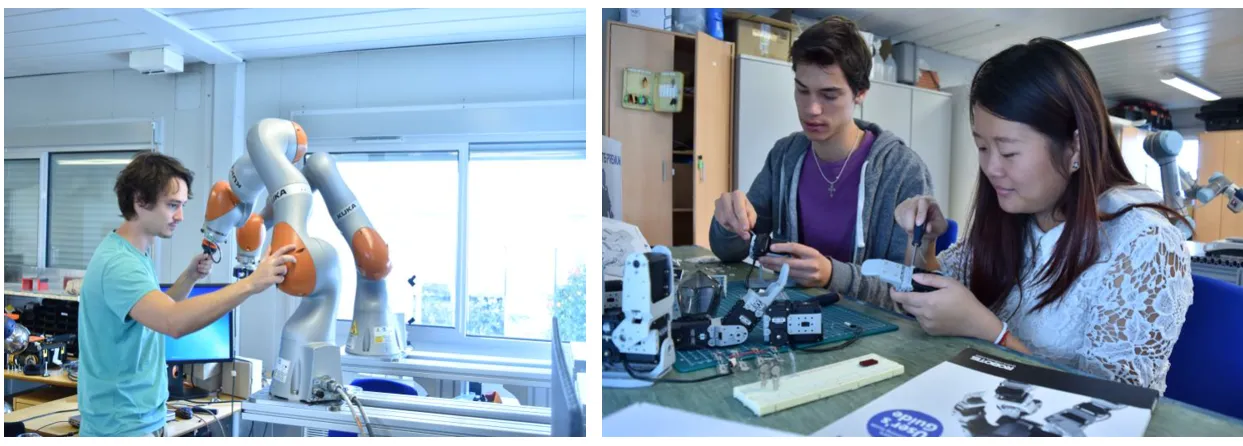 Activities performed in the Robotic Lab